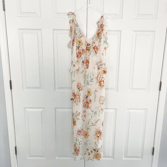 Christian Lacroix Floral Ruffle Midi Dress - Picture 1 of 11